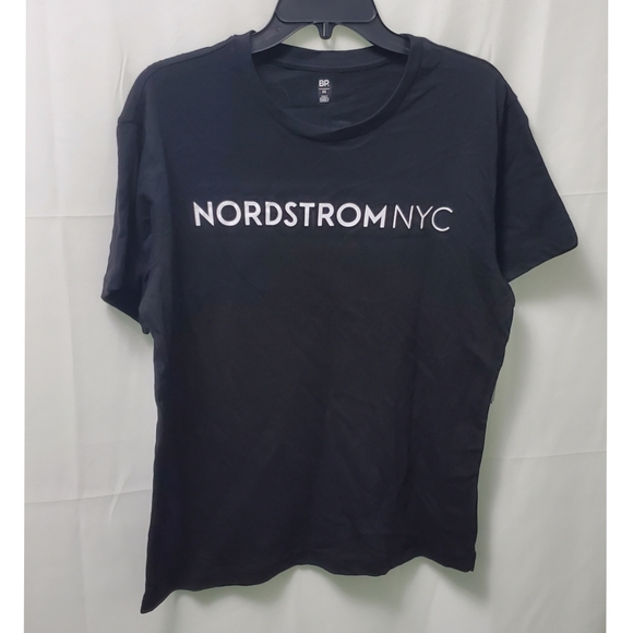 NWT BP. Black T-Shirt w/ White Wording "Nordstrom NYC" ~ You Choose Size - Picture 2 of 7